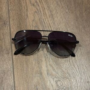 Quay Australia Black Aviator Sunglasses